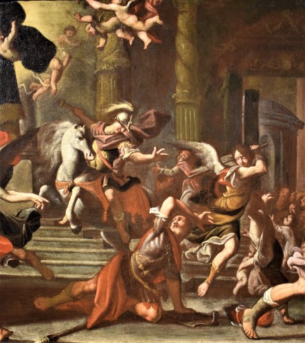 Paintings & Drawings  - &quot;Héliodore expulsé du Temple&quot; Orazio Talami (Bologne 1624-1708)